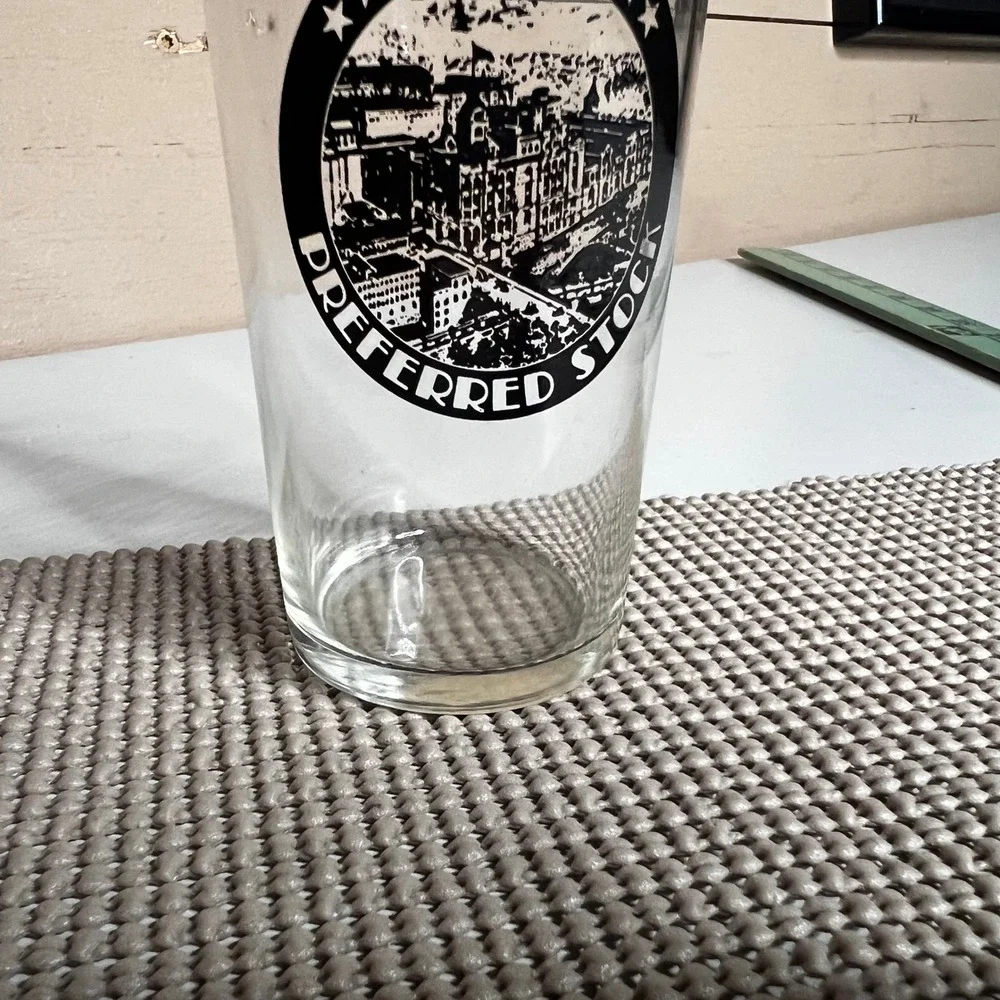Vintage Hamms Preferred Stock Beer Glass Brewery Graphic Clear Tumbler